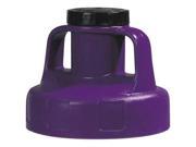 OIL SAFE 100207 Utility Lid w 2 In Outlet HDPE Purple