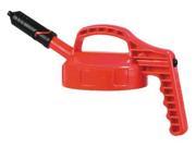 OIL SAFE 100408 Mini Spout Lid w 0.27 In Outlet HDPE Red