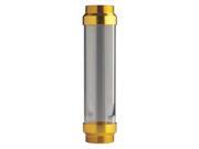 WESTWARD 44C483 Clear Tube Grease Gun Barrel Gold Ends