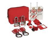 BRADY 105968 Portable Lockout Kit Red Electrical 11