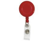 AB 010C RD Retractable Badge Reel w Clip Red PK10