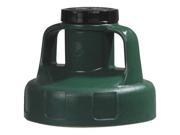 OIL SAFE 100203 Utility Lid w 2 In Outlet HDPE Dk Green
