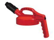 OIL SAFE 100508 Stumpy Spout Lid w 1 In Outlet HDPE Red