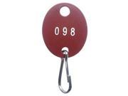 GGS_31367 Key Tag Numbered 101 to 200 Red PK 100