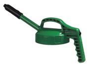 OIL SAFE 100305 Stretch Spout Lid w 0.5 In Out Mid Green