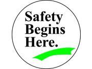 ACCUFORM SIGNS MFS612 Floor Sign 3In Safety Begins Here PK 6