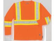 WORK KING S39611 S FLOR Hi Vis Long Sleeve T Shirt Flo Orange S