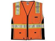 ML KISHIGO 1514 M Safety Vest Black Panels Orange M