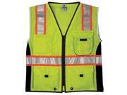 ML KISHIGO 1513 2X Safety Vest Black Panels Lime 2X