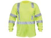 3ZEJ3 Long Sleeve T Shirt Polyester Lime 5XL