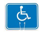 CORTINA 03 550 H Traffic Cone Sign White Blue Handicapped
