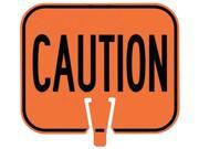 TAPCO 535 00064 Traffic Cone Sign Orange w Black Caution