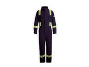 Bulwark Flame Resistant Coverall Navy Blue Nomex R L CNBTNV LN 44