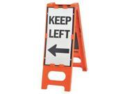 CORTINA 97-01-006KLO Barricade Sign, Orange/White, 24 In. W CORTINA 97-01-006KLO Barricade Sign, Orange/White, 24 In. W