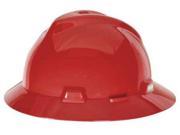 V Gard Hard Hats Fas Trac Ratchet Suspension Size 6 1 2 8 Red