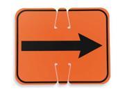 CORTINA 03 550 2WA Traffic Cone Sign Orange Black Rev Arrow