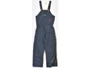 TOUGH DUCK 753736 5XL NY Insulated Bib Overalls Cott Duck Navy 5X