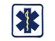 HEROS PRIDE 5295 Embroidered Patch Star of Life Wht Twill