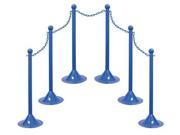 MR. CHAIN 71006 6 Light Duty Stanchion 41 In. H Blue