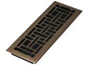 DECOR GRATES AJH414 RB 4x14 Oriental Steel Plated Rubbed Bronze