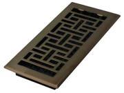 DECOR GRATES AJH410 RB 4x10 Oriental Steel Plated Rubbed Bronze
