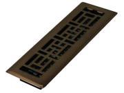 DECOR GRATES AJH212 RB 2x12 Oriental Steel Plated Rubbed Bronze