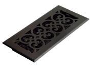 DECOR GRATES ST410 4x10 Scroll Steel Painted Textured Black
