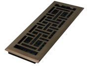DECOR GRATES AJH412 RB 4x12 Oriental Steel Plated Rubbed Bronze