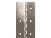 BATTALION 4PB29 Continuous Hinge Nickel 6 ft. L 2 In. W
