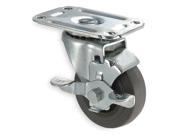 Swivel Plate Caster Therm Rubber 5 in 145 lb 1UHL7