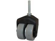 Dual Wheel Swivel Caster 150 lb 2 In Dia TPR 205 2XTPR 24