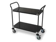 DAYTON 2HDR9 Utility Cart Blk 2 Solid Shelf 36x18x39