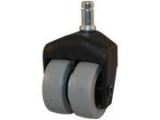 Dual Wheel Swivel Caster 150 lb 2 In Dia TPR 205 2XTPR 40