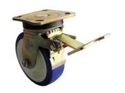 Swivel Plate Caster w Total Lock Polyur 5in 750lb 930XA05252STGN