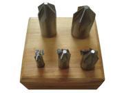 WESTWARD 21ML06 Countersink Set 5 PC 1 FL 82 Deg HSS