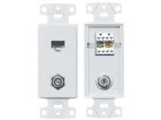 HUBBELL WIRING DEVICEKELLEMS NS785W Wall Plate and Jack Cat 5e FType White