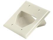 6169 Wall Plate Cable Recessed 2G Ivry