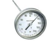 Reotemp A36p 0 200 F Bimetal Thermom 3 In Dial 0 To 200F