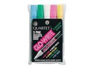 Glo Write Fluorescent Markers Five Assorted Colors 5 Set