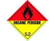 HMSL 0046 V25 DOT Label 4 In. H Organic Peroxide PK 25