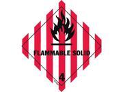 HMSL 0042 P500 DOT Label 4 In. H Flammable Solid PK 500