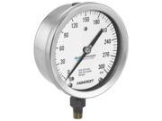 ASHCROFT 1009S Pressure Gauge Process 1 4in NPT Silver G6175312