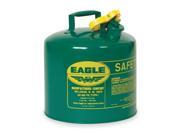 EAGLE UI 50 SG Type I Safety Can 5 gal Green 13 1 2In