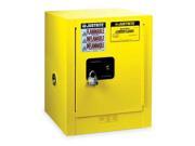 JUSTRITE 890400 Flammable Safety Cabinet 4 Gal. Yellow