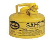 EAGLE UI 10 SY Type I Safety Can 1 gal. Yellow 8In H