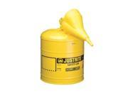 JUSTRITE 7150210 Type I Safety Can 5 gal Ylw 16 7 8In H