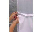 HOOKLESS HBH40SL0157 Shower Curtain White 70 In L 57 In W