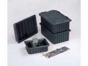 10 4 5 Heavy Duty ESD Box Cover Black Lewisbins CDC1040 MXL