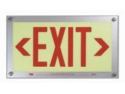 SAFE GLOW BDE 06R FS Exit Sign 9 3 10 x 16 3 4 in. RED YLW BD