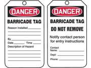 ACCUFORM SIGNS TAB104CTP Danger Tag 5 3 4 x 3 1 4 PK25